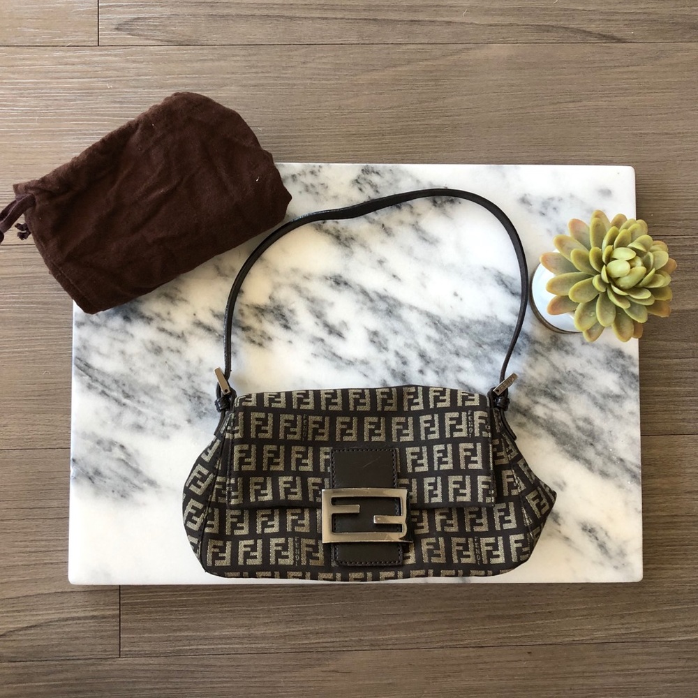 Fendi Zucca Shoulder Bagguette Handbag